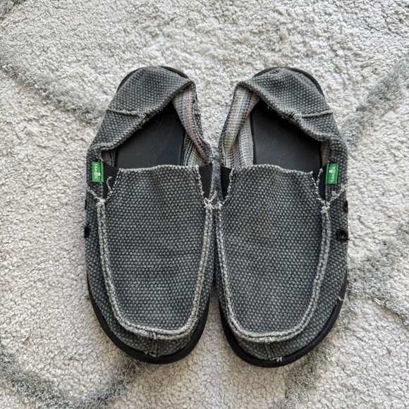 Sanuk Gray vegabond sidewalk surfer Slip On Comfort slip on youth boys size 6 - Picture 1 of 9